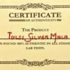 tulsi silver mala certificate