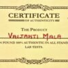 vaijanti mala certificate