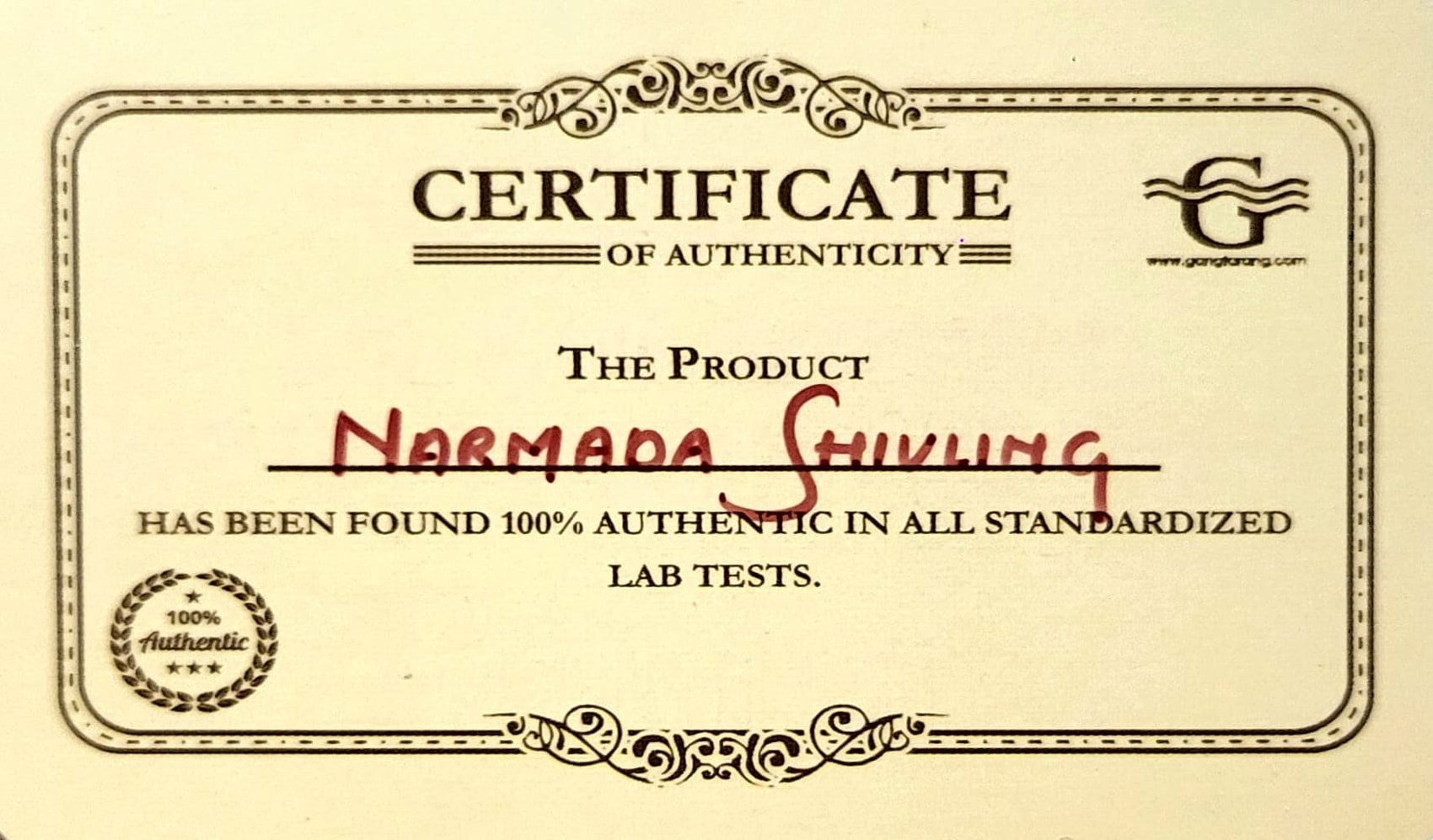 NARMADESHWAR SHIVLING by Gangtarang®: Shiva's Grace | Narmada Shivling 3 narmadeshwar shivling certificate