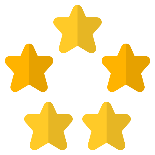 a png image showing 5 stars