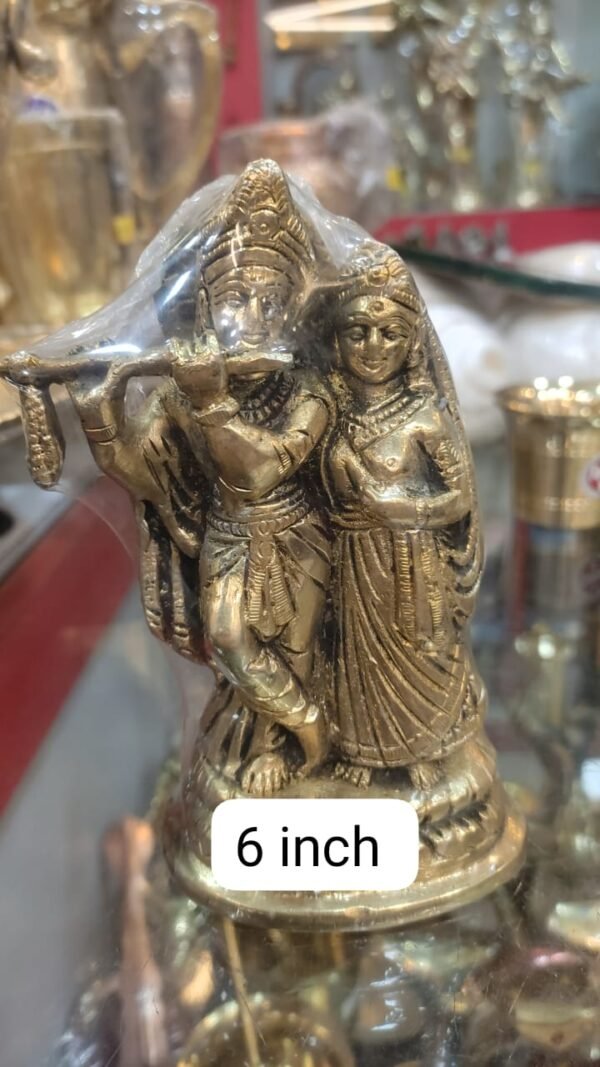 brass radha krishna