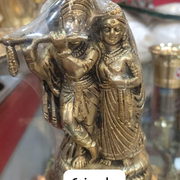 brass radha krishna