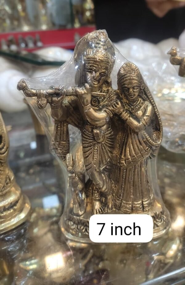 brass radha krishna