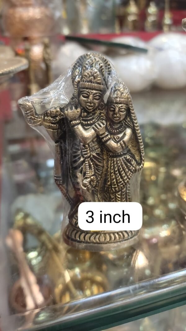 brass radha krishna