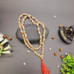 RUDRAKSHA-SPHATIK MALA 6mm by Gangtarang®: 108+1 Beads | Original & Certified for Jaap and Men/Women Wearing SIZE-6mm