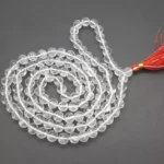 SPHATIK MALA 6mm by Gangtarang®: For Wearing | Natural Clear crystal Quartz (108+1 Beads) Size-6mm