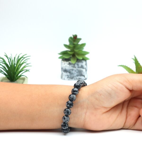 SNOWFLAKE OBSIDIAN BRACELET