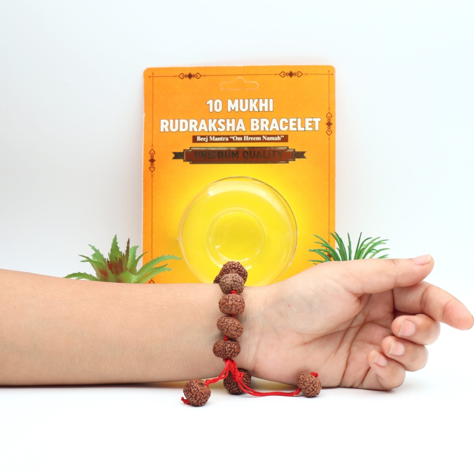 10 MUKHI RUDRAKSHA BRACELET (Adjustable Sliding Knot) by Gangtarang® with Lab Certificate - Image 2