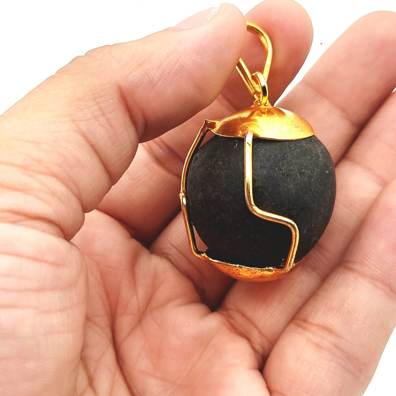 SHALIGRAM SHILA PENDANT in Brass by Gangtarang™ - Image 10