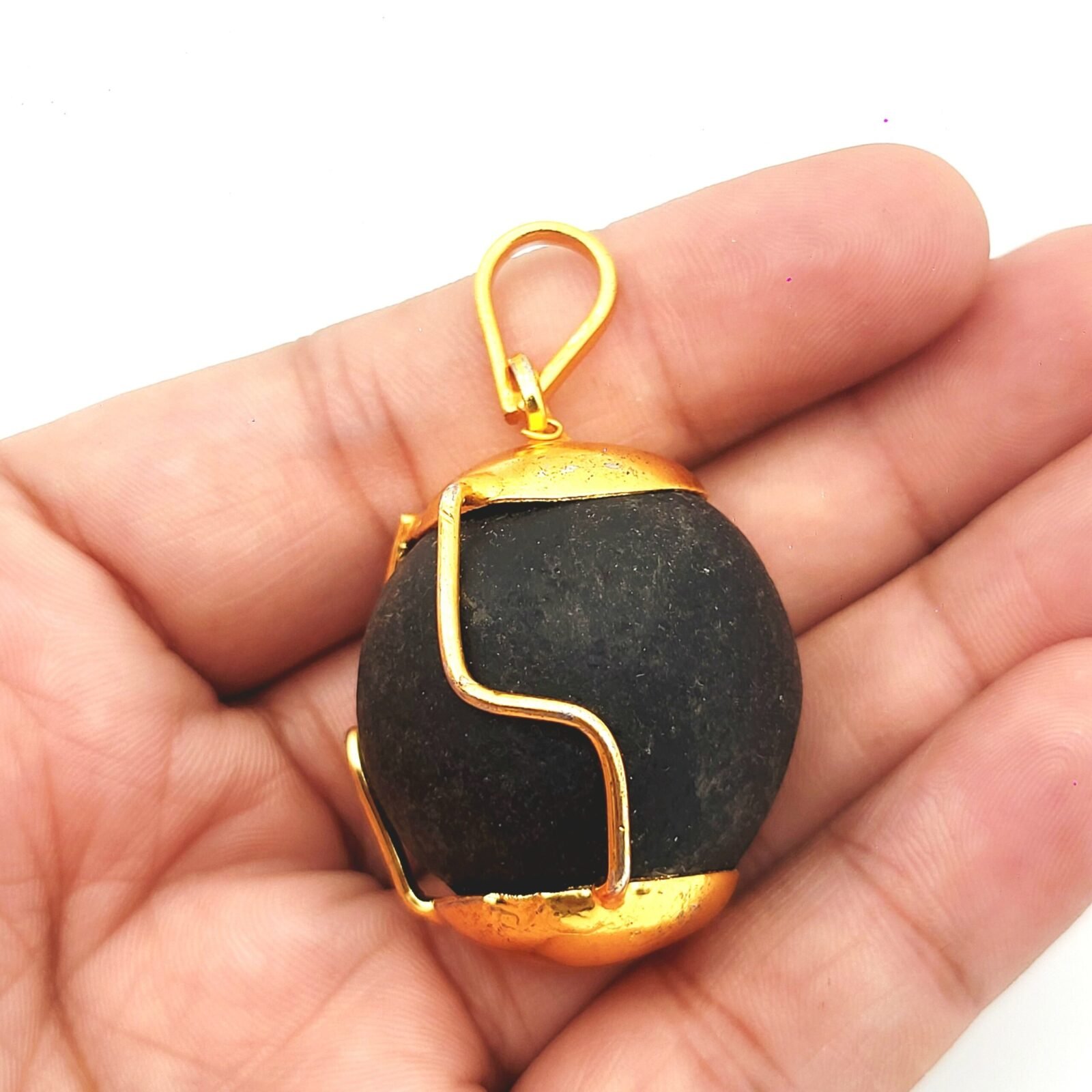 SHALIGRAM SHILA PENDANT in Brass by Gangtarang™ - Image 2
