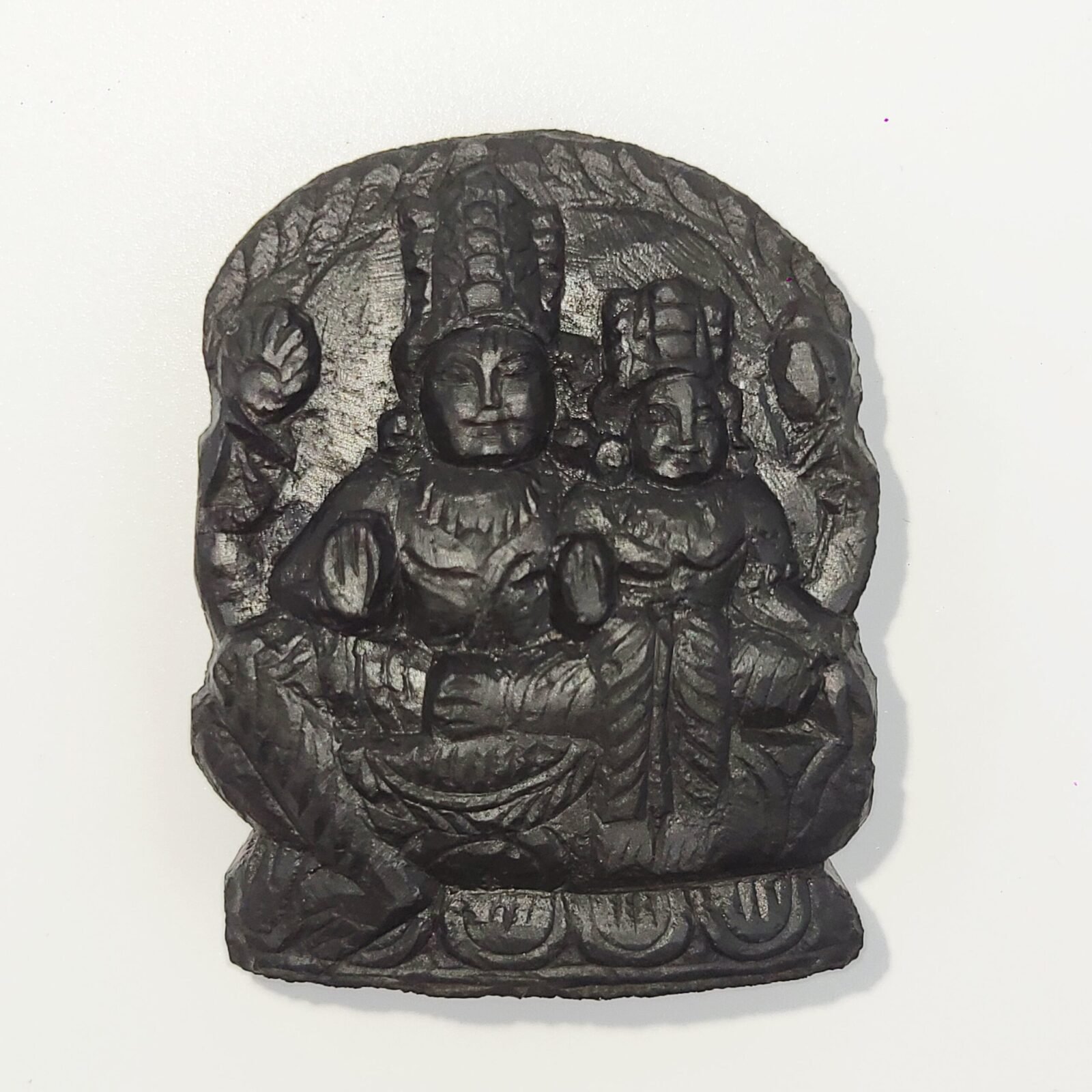 LAKSHMI NARAYAN CARVED ON REAL SHALIGRAM (100% NATURAL SUDARSHAN) - Image 8