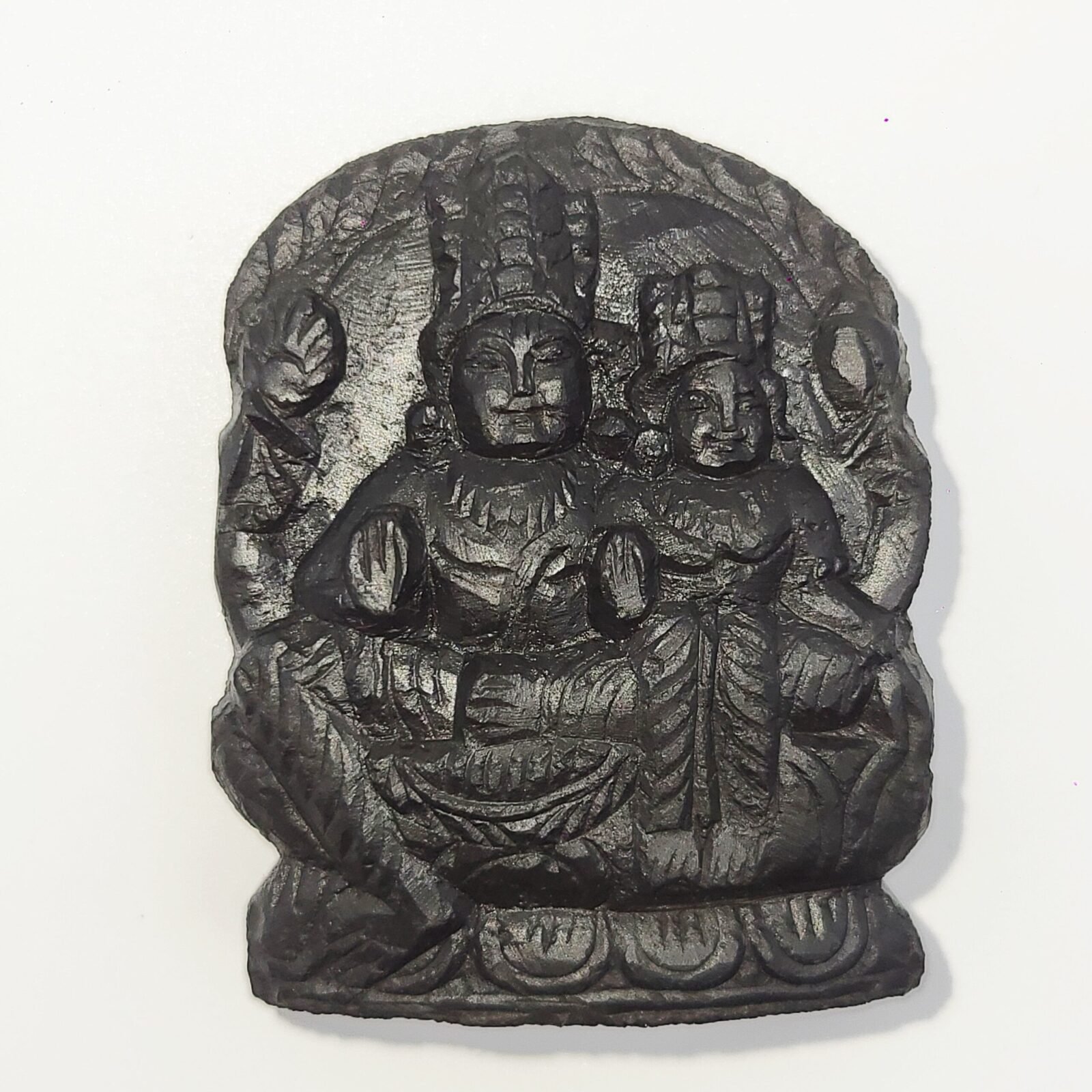 LAKSHMI NARAYAN CARVED ON REAL SHALIGRAM (100% NATURAL SUDARSHAN) - Image 3