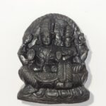 LAKSHMI NARAYAN IDOL CARVED ON REAL SHALIGRAM (100% NATURAL SUDARSHAN) by Gangtarang™