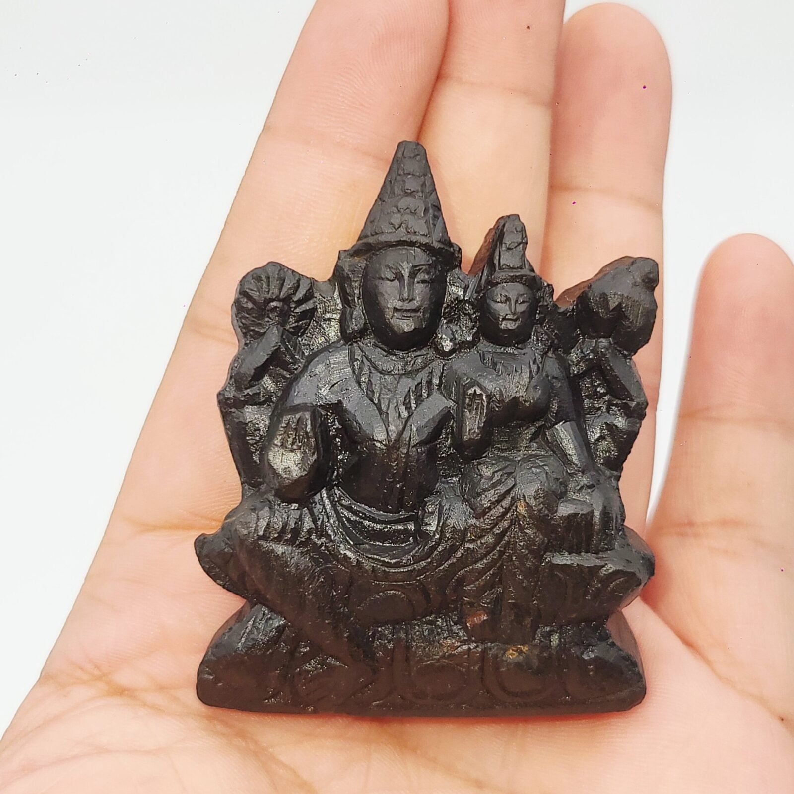 ADVAIT LAKSHMI NARAYAN CARVED ON REAL SHALIGRAM (100% NATURAL SUDARSHAN) - Image 5