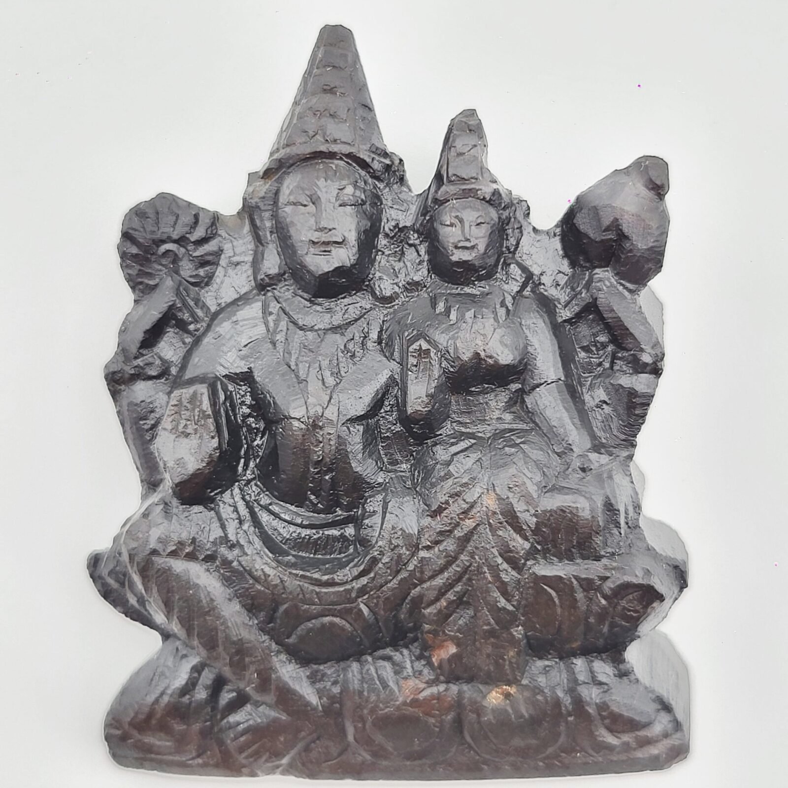ADVAIT LAKSHMI NARAYAN CARVED ON REAL SHALIGRAM (100% NATURAL SUDARSHAN) - Image 3