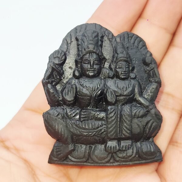 ADVAIT LAKSHMI NARAYAN CARVED ON REAL SHALIGRAM (100% NATURAL SUDARSHAN)