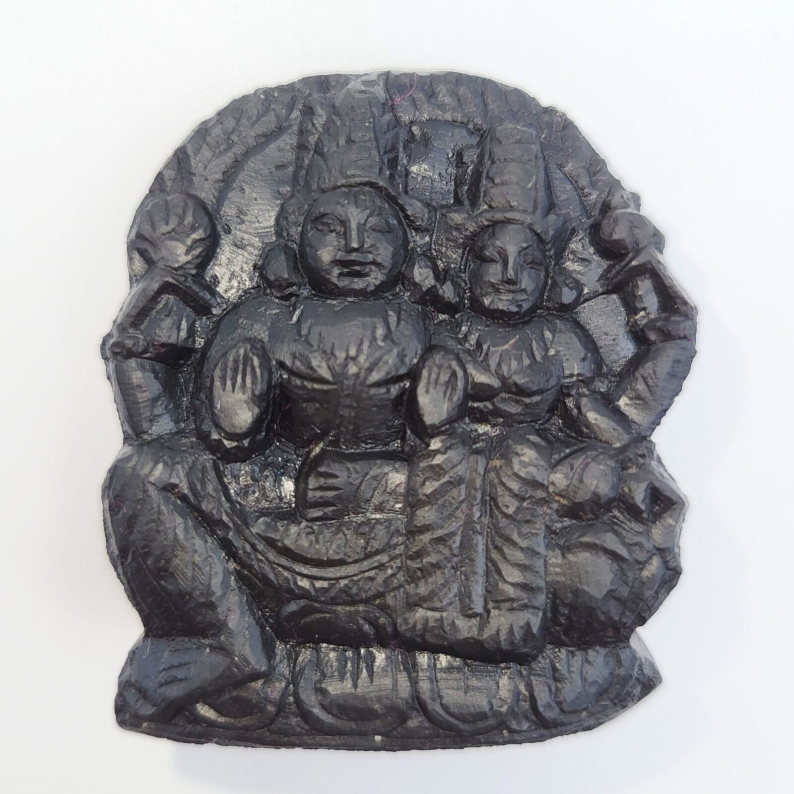SWARN LAKSHMI NARAYAN CARVED ON REAL SHALIGRAM (100% NATURAL SUDARSHAN) - Image 3