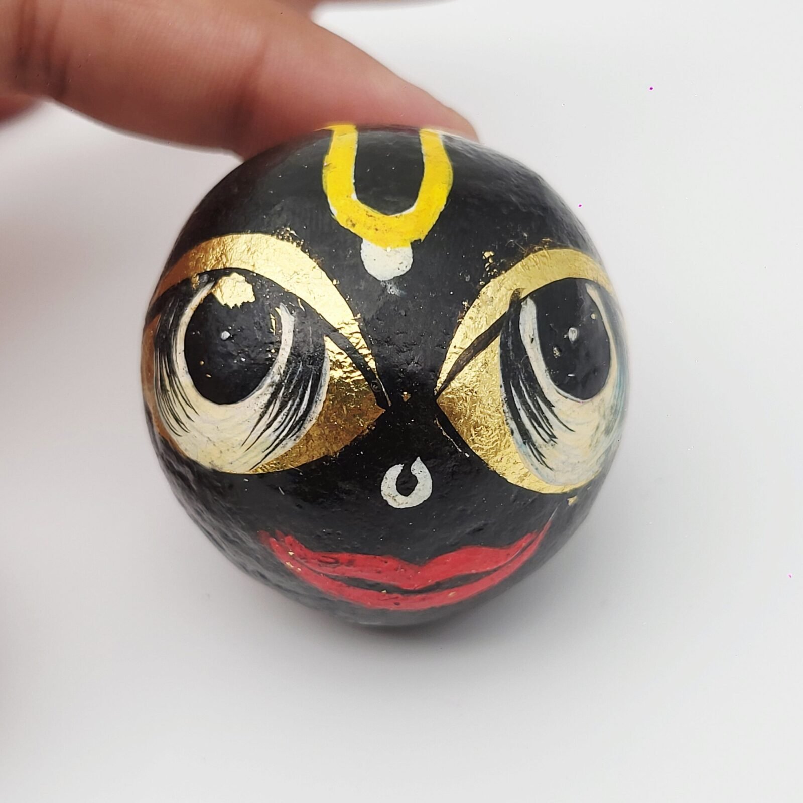 KRISHNA FACE SHALIGRAM | PAINTED SHILA by Gangtarang™ - Image 3