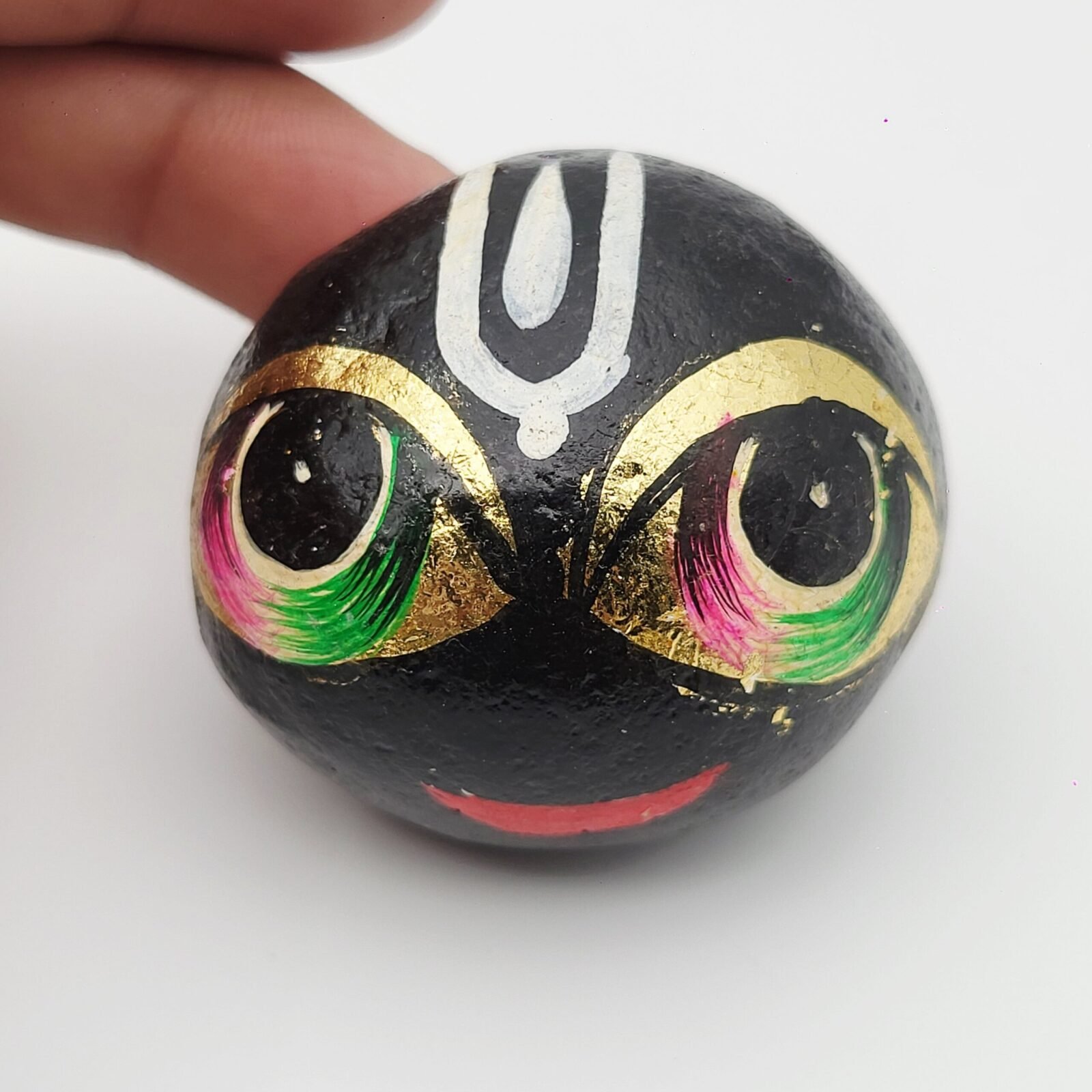 KRISHNA FACE SHALIGRAM | PAINTED SHILA by Gangtarang™ - Image 3