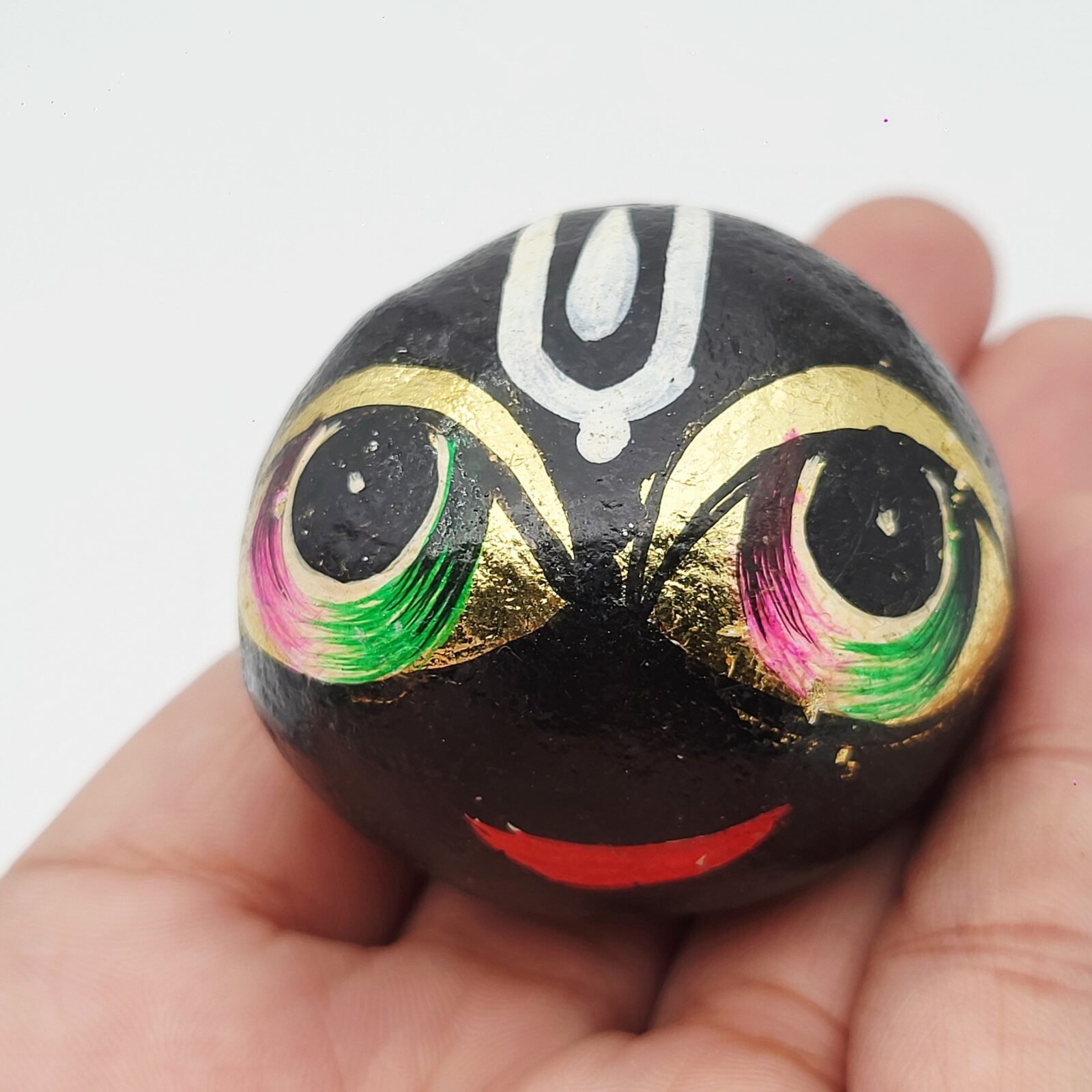 KRISHNA FACE SHALIGRAM | PAINTED SHILA by Gangtarang™