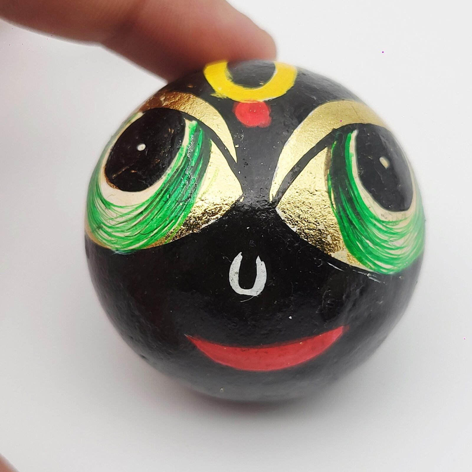 KRISHNA FACE SHALIGRAM | PAINTED SHILA by Gangtarang™ - Image 3