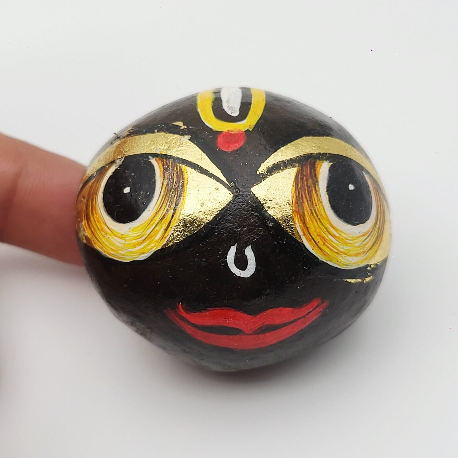 KRISHNA FACE SHALIGRAM | PAINTED SHILA by Gangtarang™ - Image 3