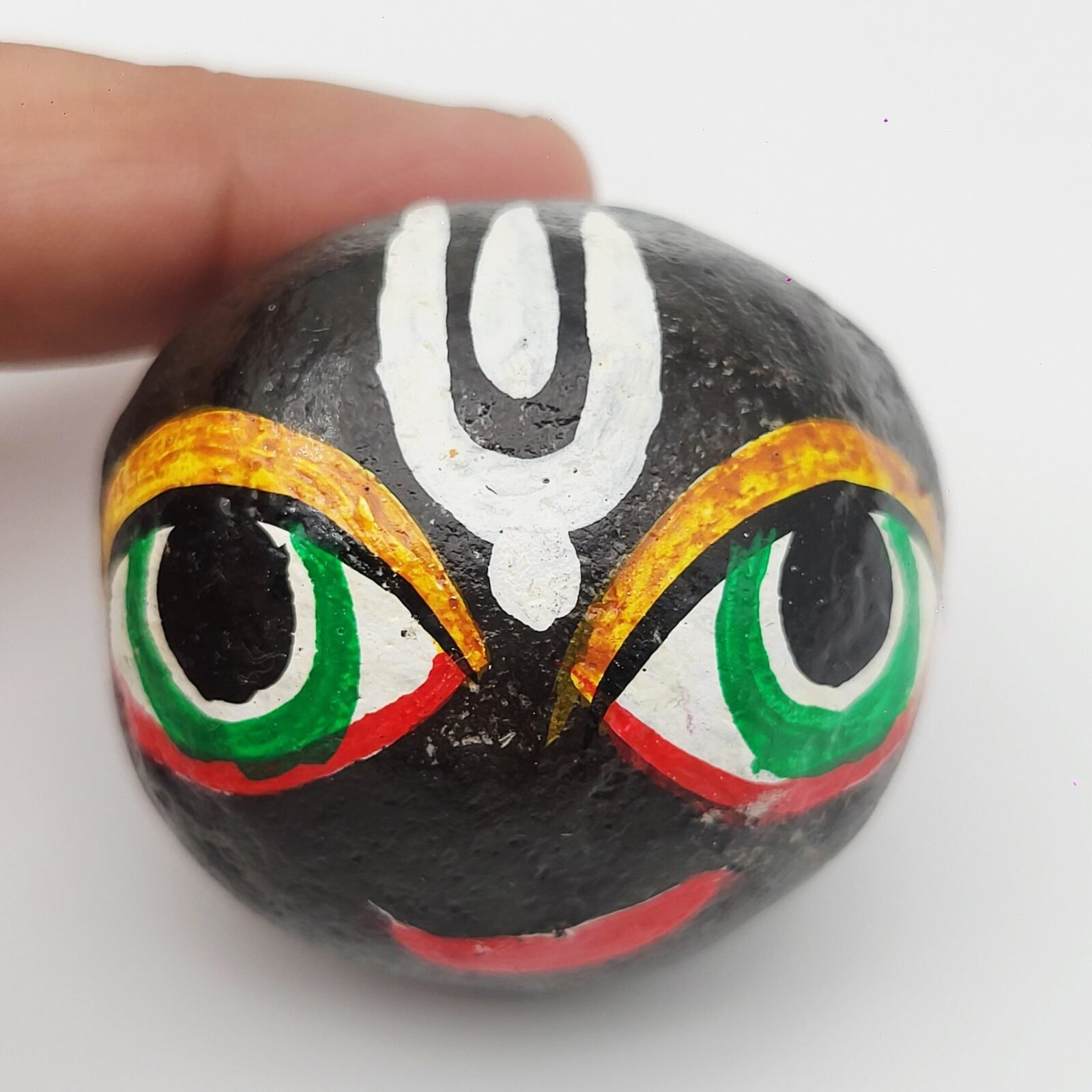 KRISHNA FACE SHALIGRAM | PAINTED SHILA by Gangtarang™ - Image 3