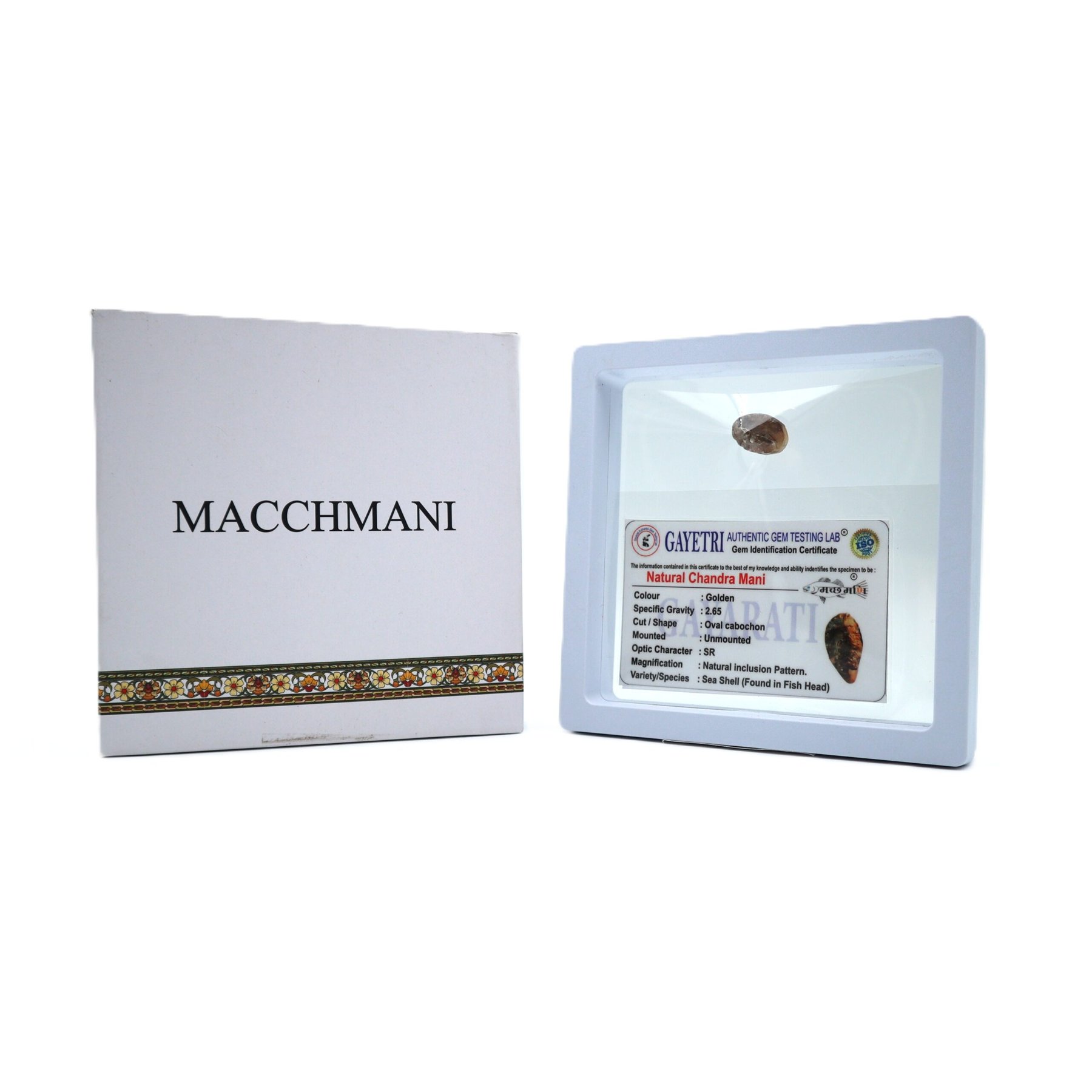 NATURAL CHANDRA MANI by Gangtarang® - Govt Lab Certified 6 chandra mani