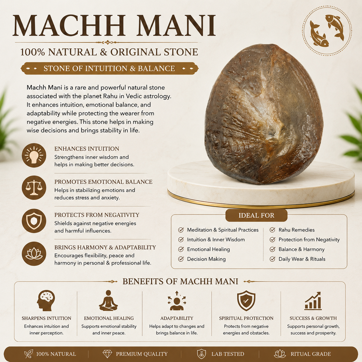 NATURAL MACHH MANI by Gangtarang® - Govt Lab Certified 2 NATURAL MACHH MANI by Gangtarang® - Govt Lab Certified - Image 2